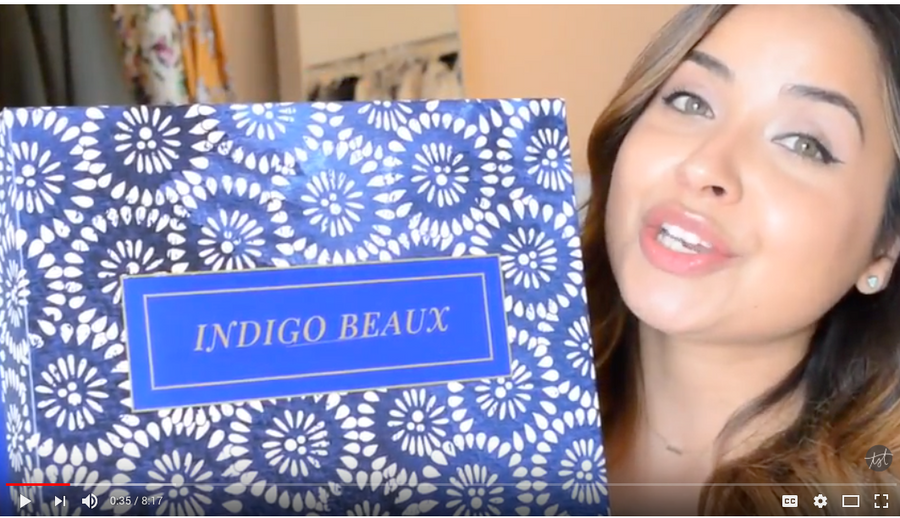 Influencer youtube video for a beauty box